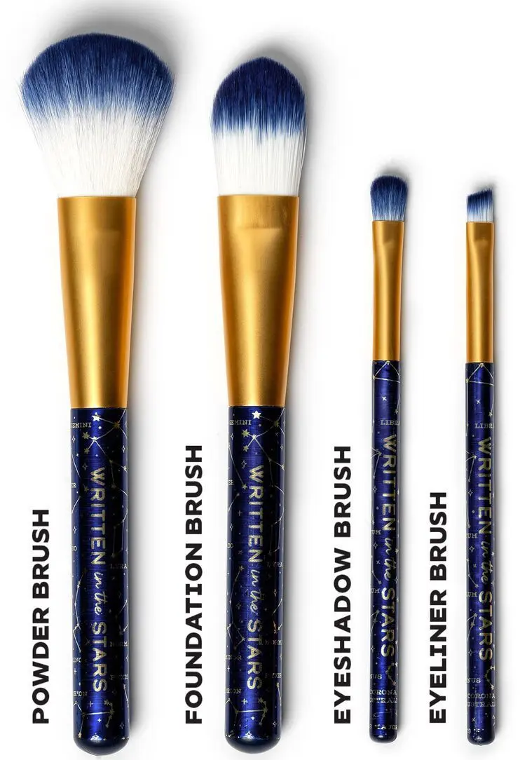 Štětce na líčení Legami Oh My Glow! - Set Of 4 Makeup Brushes - Stars uni