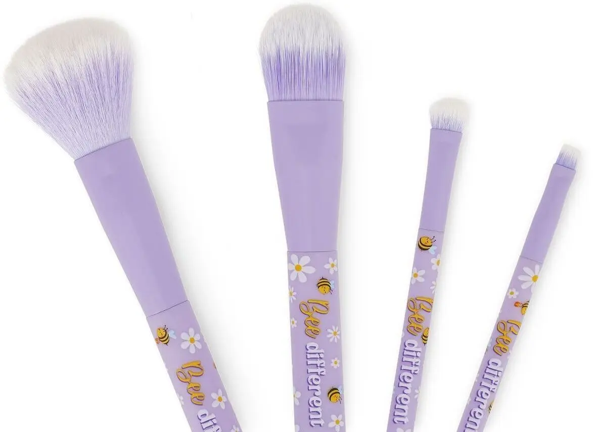 Štětce na líčení Legami Oh My Glow! - Set Of 4 Makeup Brushes - Bee uni
