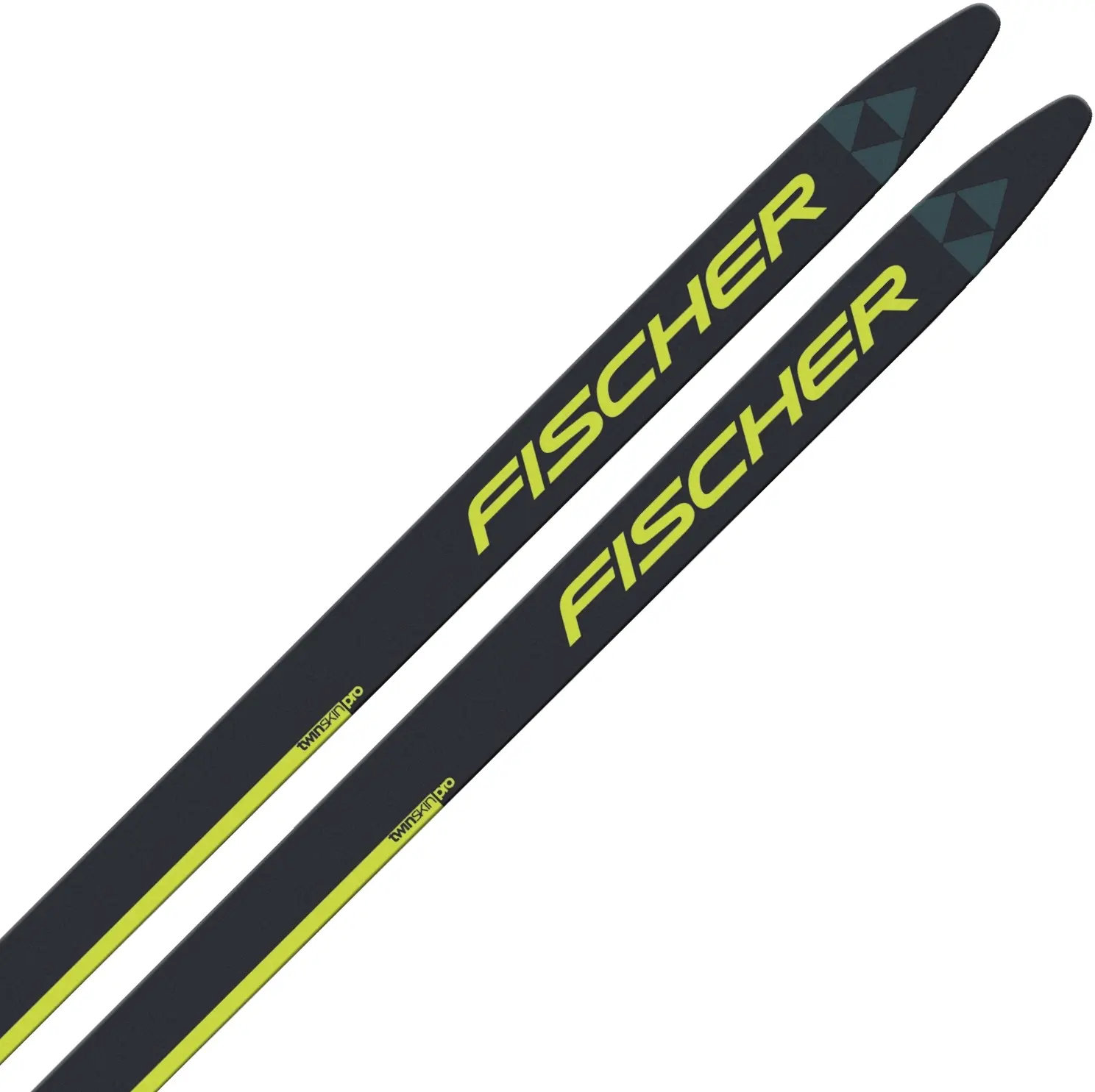 Set dětských běžek Fischer Twin Skin Pro Jr Mounted + Race Jr Classic IFP - black/yellow 147