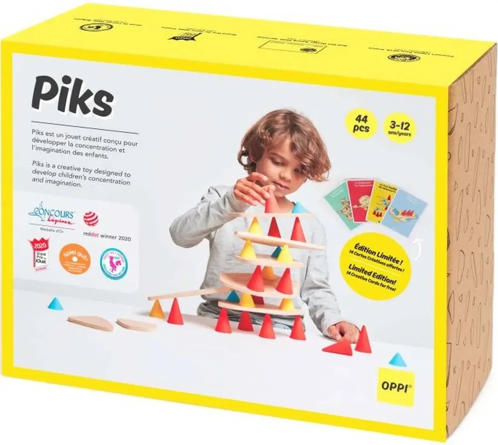 Edukativní stavebnice OPPI Piks - Medium + Creative cards 24 ks uni
