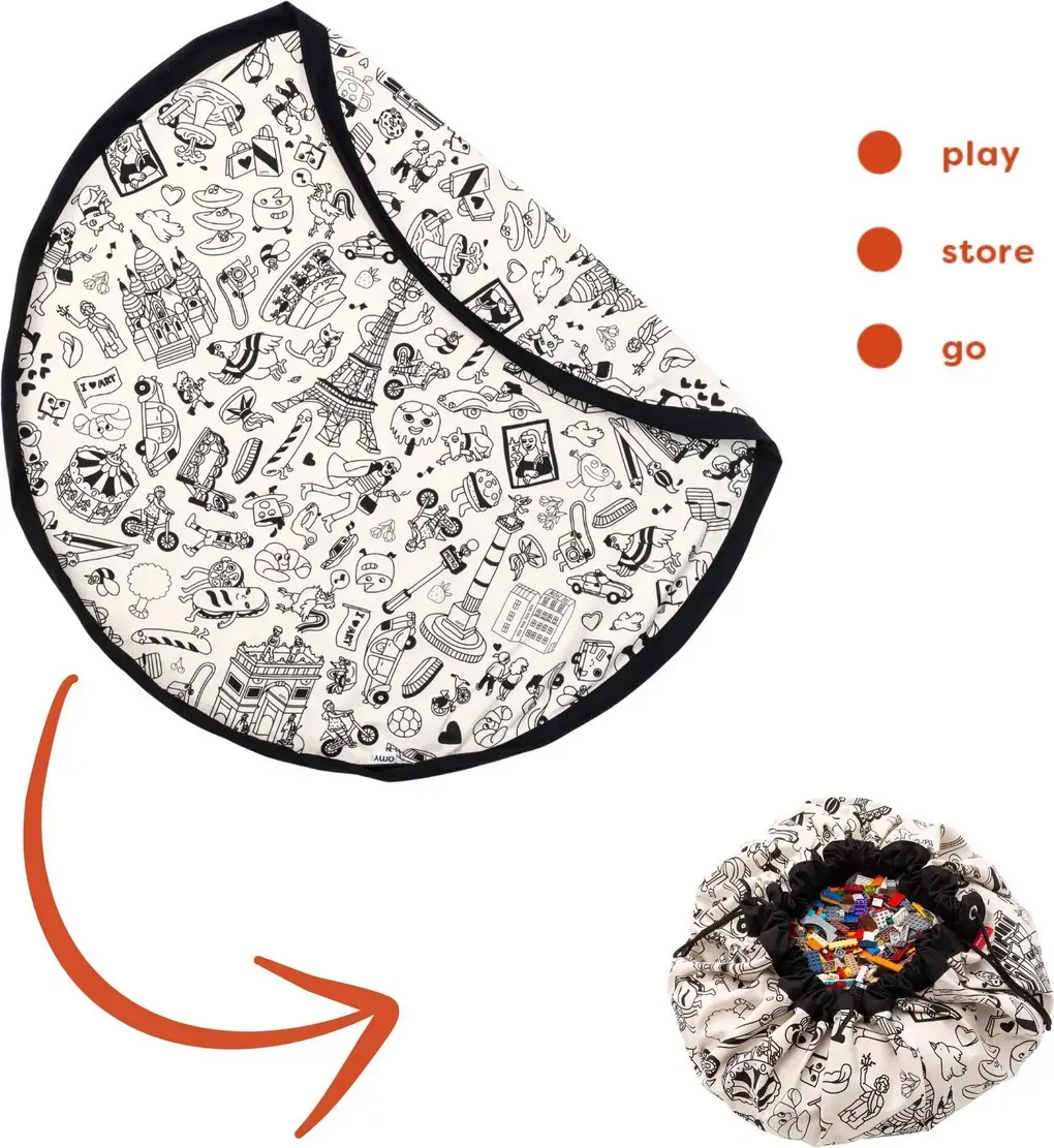Hrací podložka a vak na hračky Play&Go Noomad - OMY Paris uni