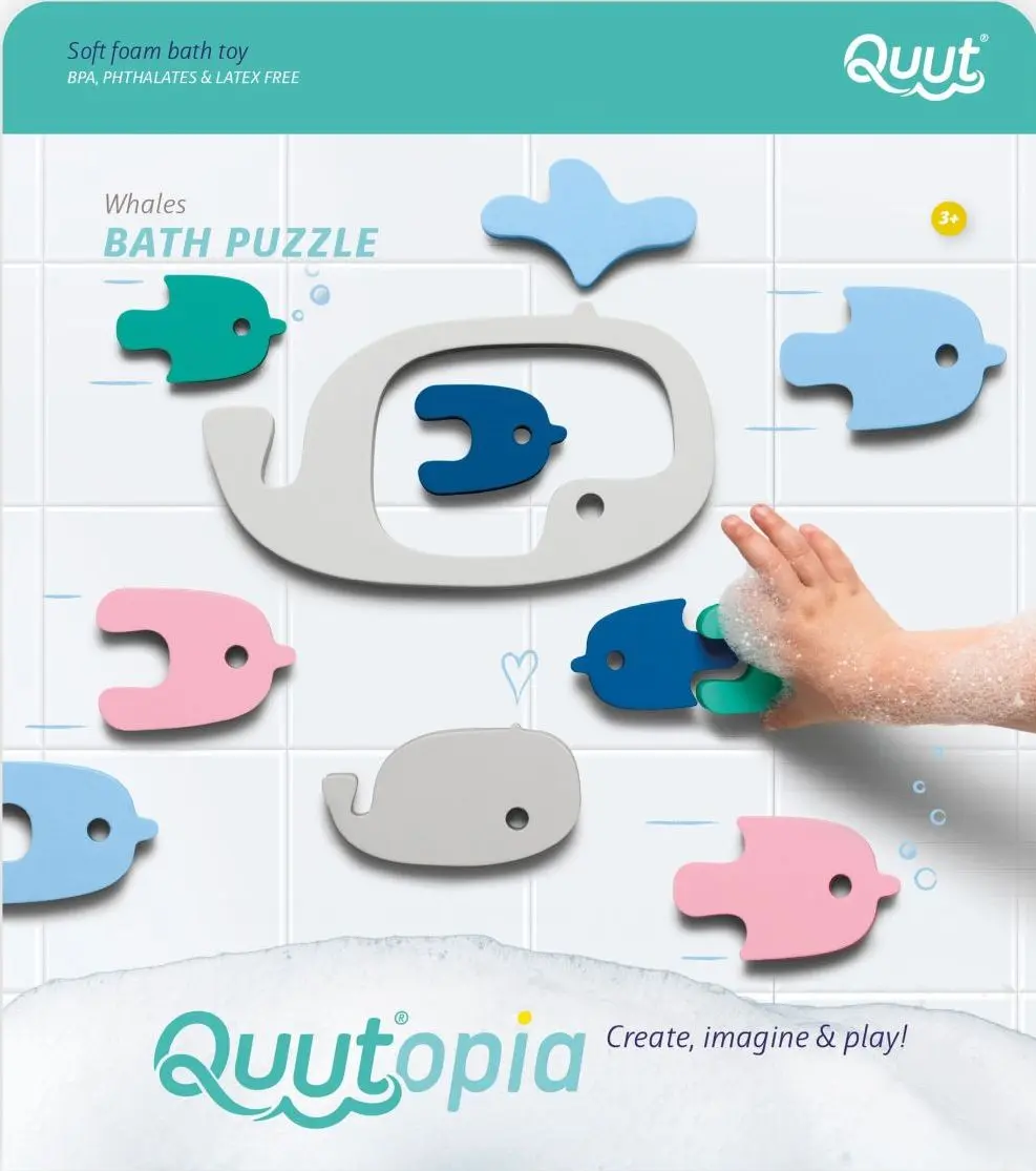 Dětské puzzle do vany Quutopia - Velryba uni