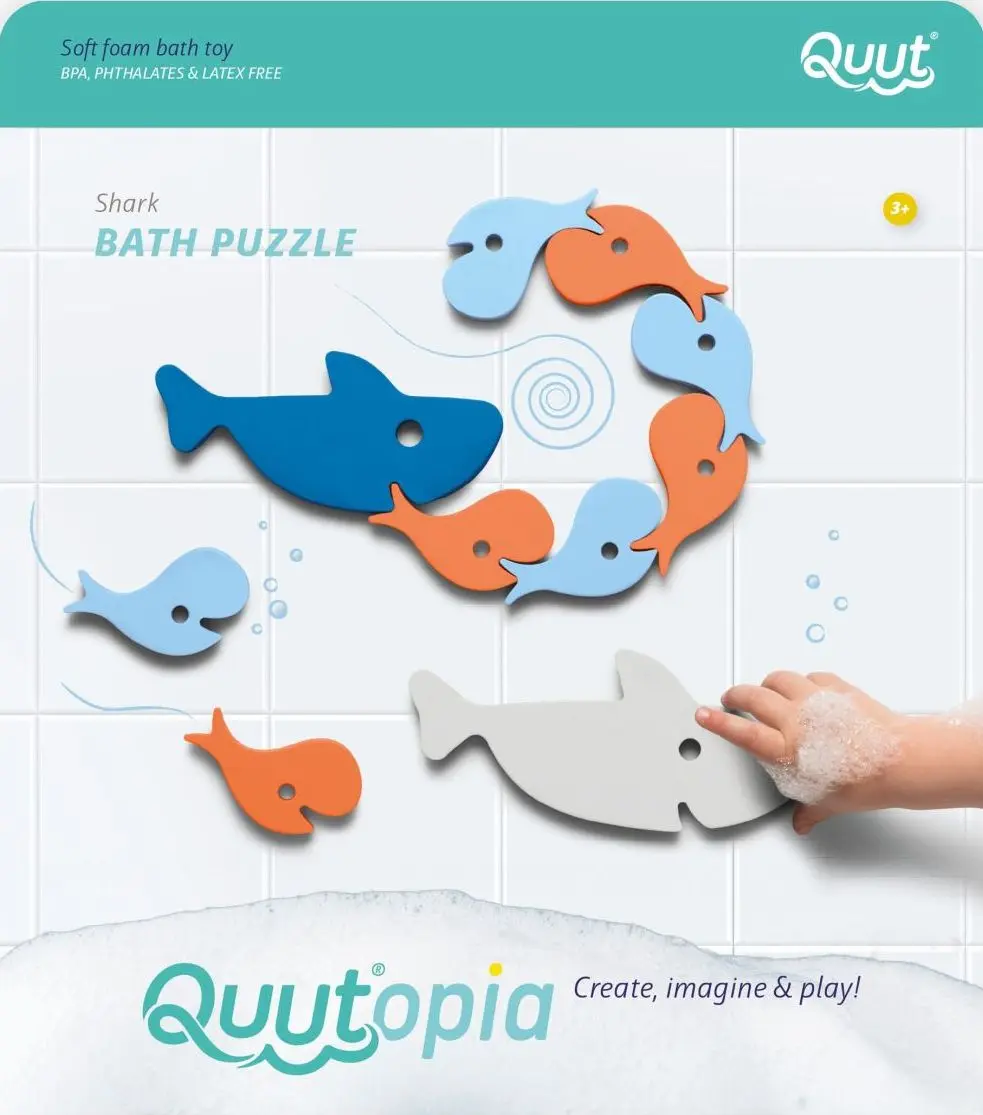 Dětské puzzle do vany Quutopia - Žralok uni