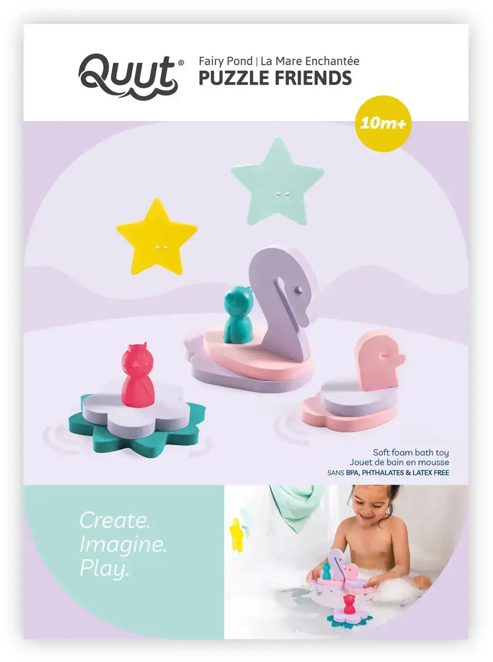 Dětská hračka do vany Quut - 3D puzzle Víly uni