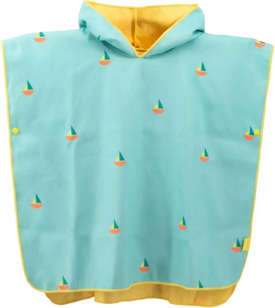 Dětské plážové pončo Quut - Banana Blue uni