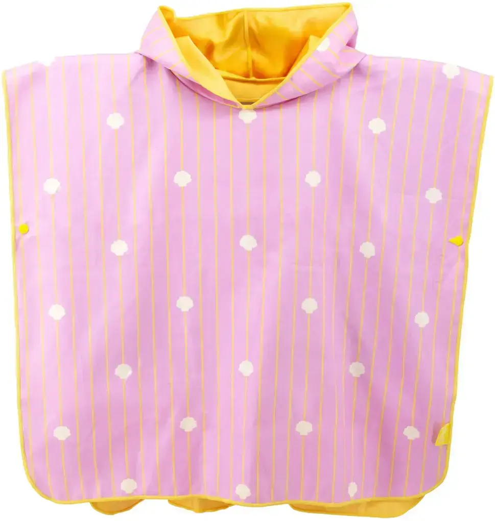 Dětské plážové pončo Quut - Banana pink uni