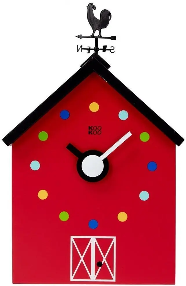Dětské nástěnné hodiny KooKoo Red Barn small uni