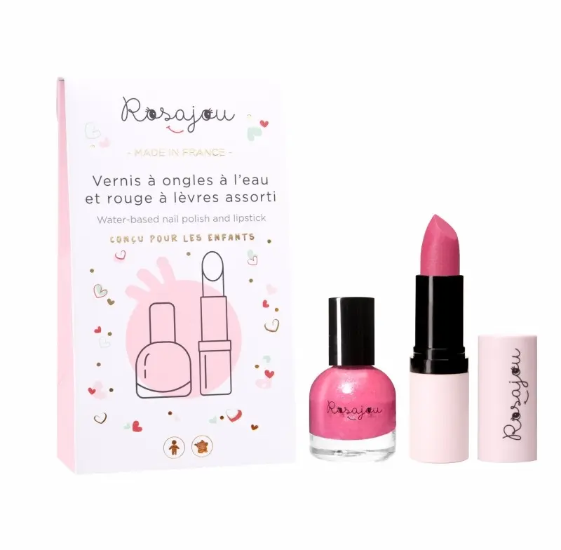 Set rtěnky a laku na nehty Rosajou - Rubis uni