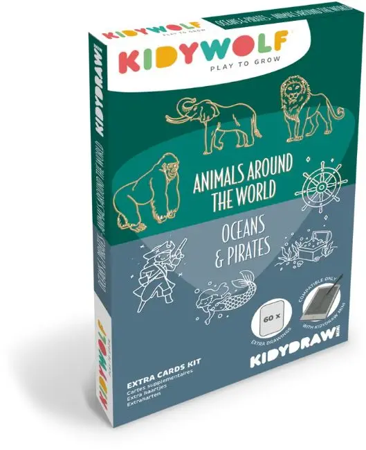 Doplňkové karty Kidywolf Refill Kidydraw Mini - Animals around the world & Oceans and pirates uni