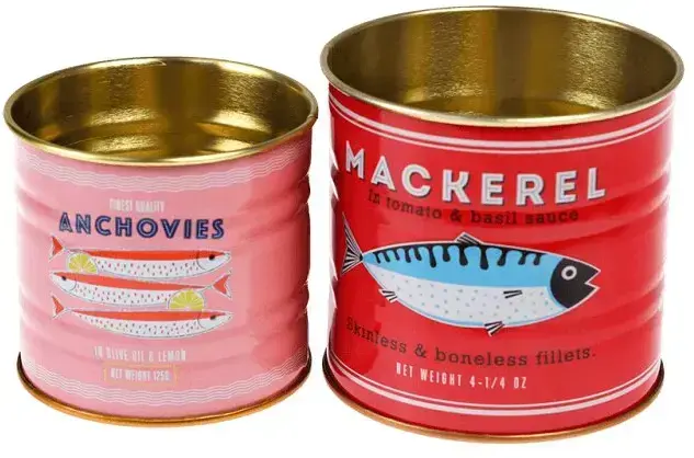 Úložné vintage plechovky Rex London mini 2 ks - Fish uni
