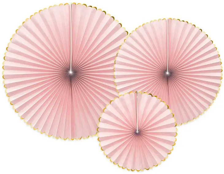 Dekorativní rozety Party Deco Decorative Rosettes Yummy, light pink (1 pkt / 3 pc.) uni