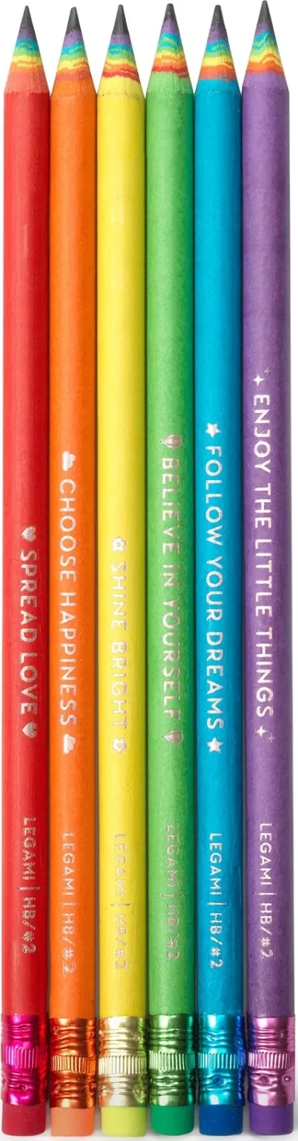 Sada tužek Legami Happiness For Every Day - Set Of 6 Hb Graphite Pencils uni