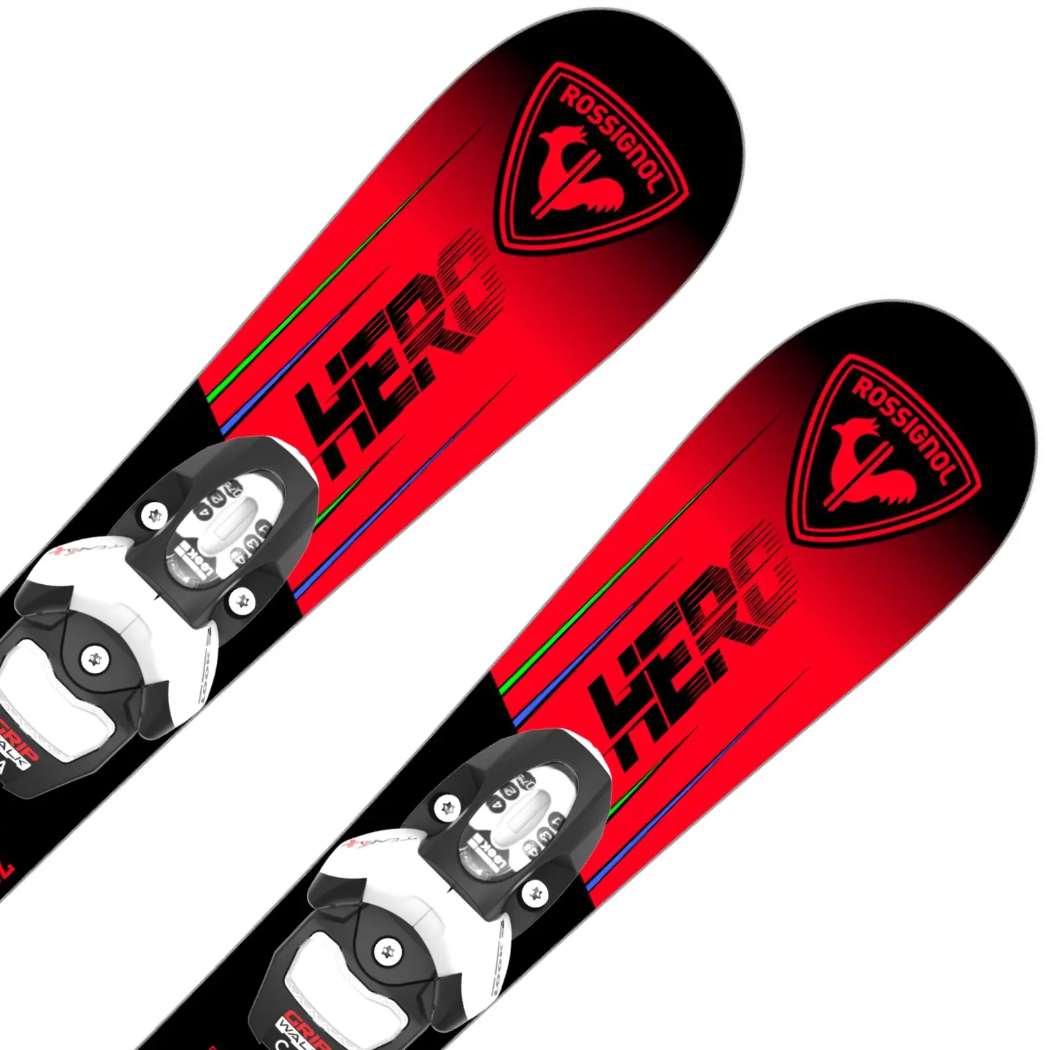Dětské sjezdové lyže Rossignol Hero Kid Pre-Drilled + Team 4 GW B76 Black 70