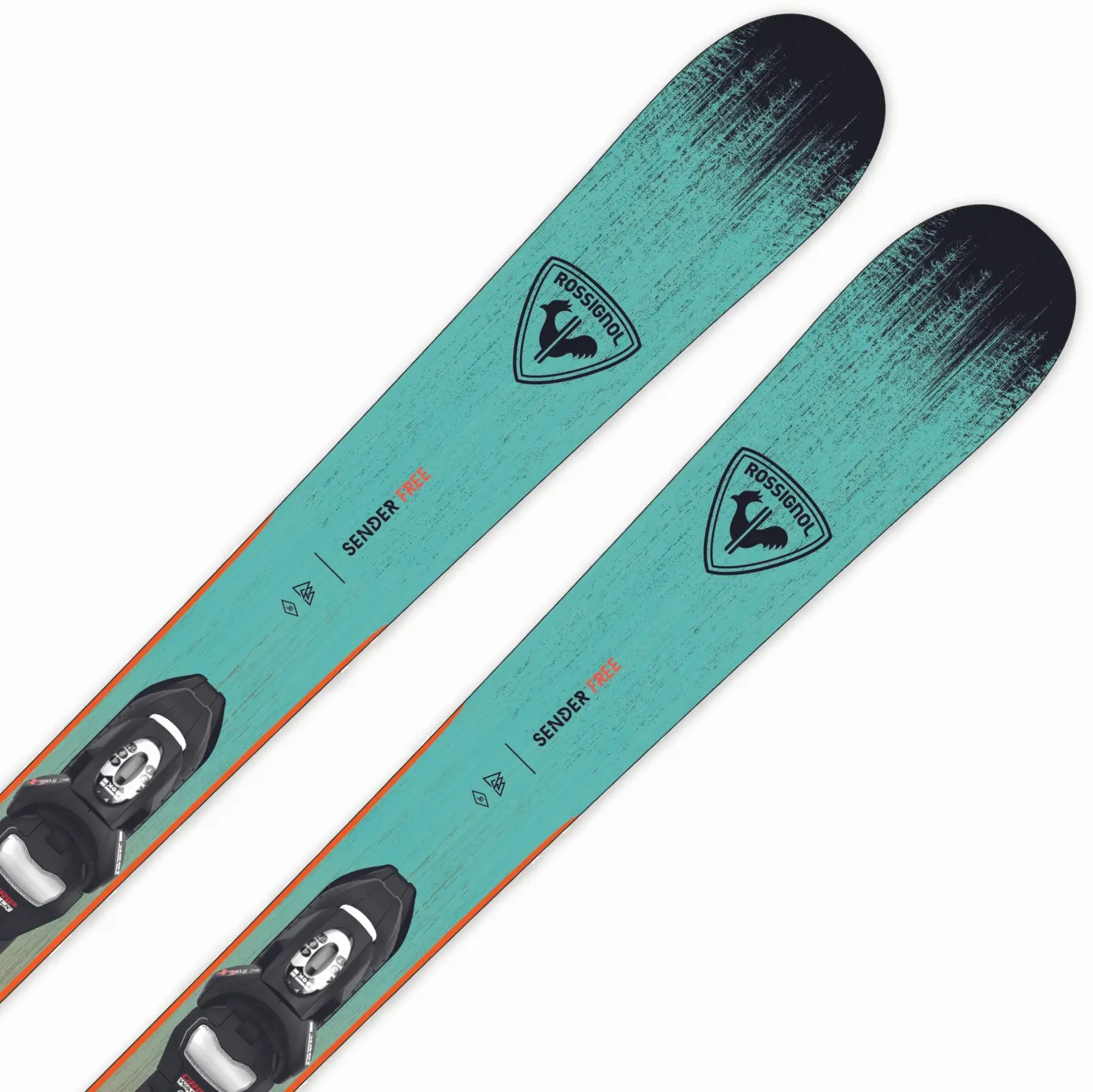 Dětské sjezdové lyže Rossignol Sender Jr Kid-X + Kid 4 GW B76 Black 104