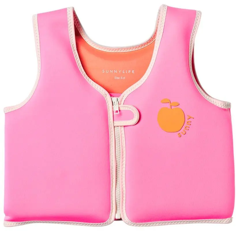 Dětská neoprenová plovací vesta SUNNYLiFE 3-6 let Poppy the Peach Neon Pink