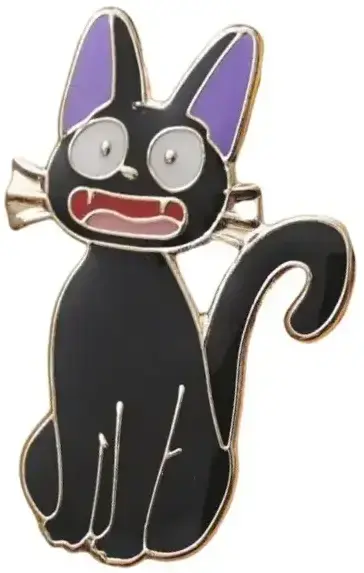 Připínací odznáček Maison Ghibli - Jiji mňoukající