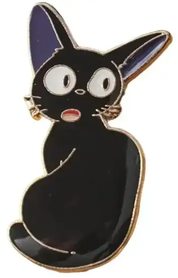Připínací odznáček Maison Ghibli - Kocour Jiji uni