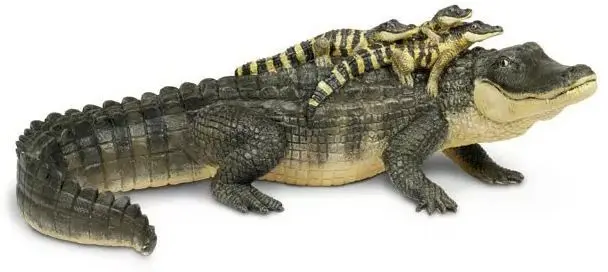 Figurka Safari - Aligátor s mláďaty uni