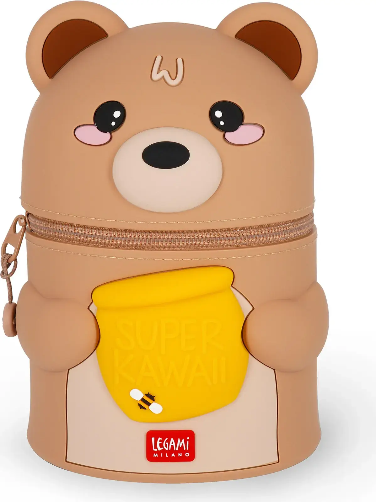 Penál Legami Super Kawaii 2-in-1 Silicone Pencil Case - Teddy Bear Honey uni