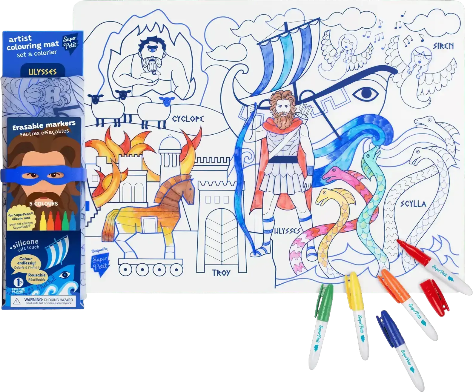 Silikonové omalovánky SuperPetit - Odysseus uni