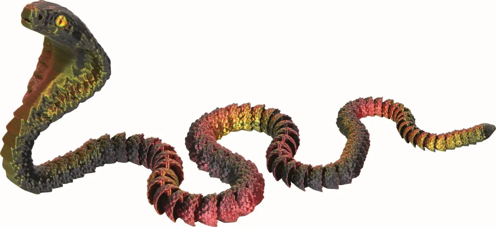 3D tisk kobry Spiegelburg 3D printed crystal cobra 3D Crystal creatures - žlutorůžová uni