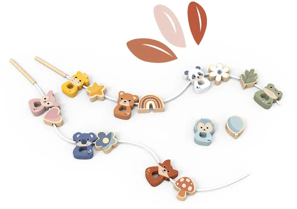 Dřevěné navlékání Speedy Monkey - Stringable beads uni