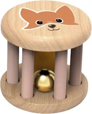 Dřevěné chrastítko Speedy Monkey Roller rattles - Liška uni