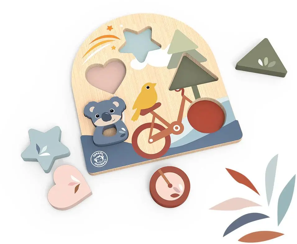 Dřevěné puzzle Speedy Monkey Early learning puzzle uni