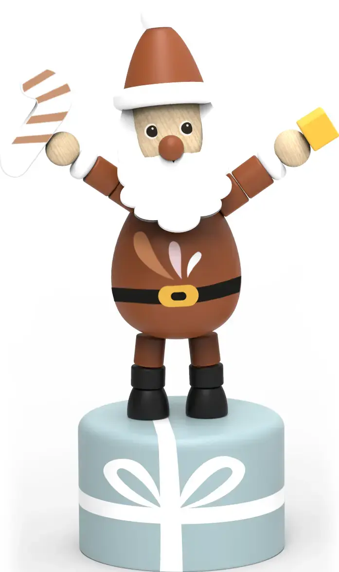 Vánoční mačkací figurka Speedy Monkey - Santa uni
