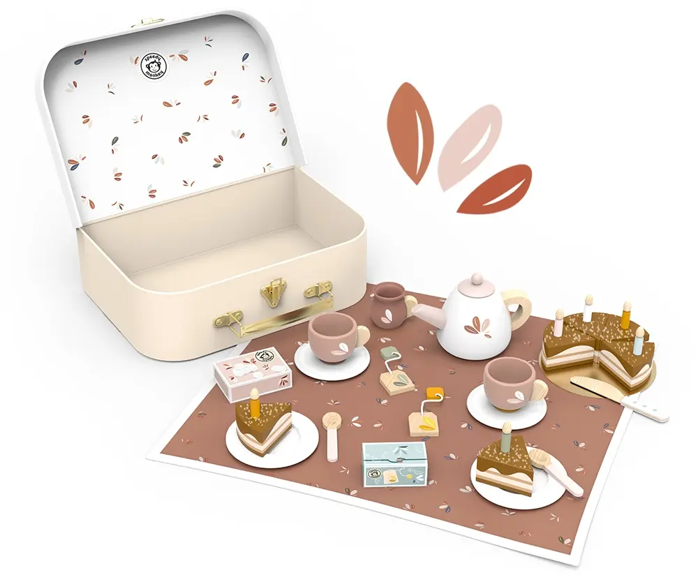 Dřevěný set s kufříkem Speedy Monkey - Narozeninová oslava uni