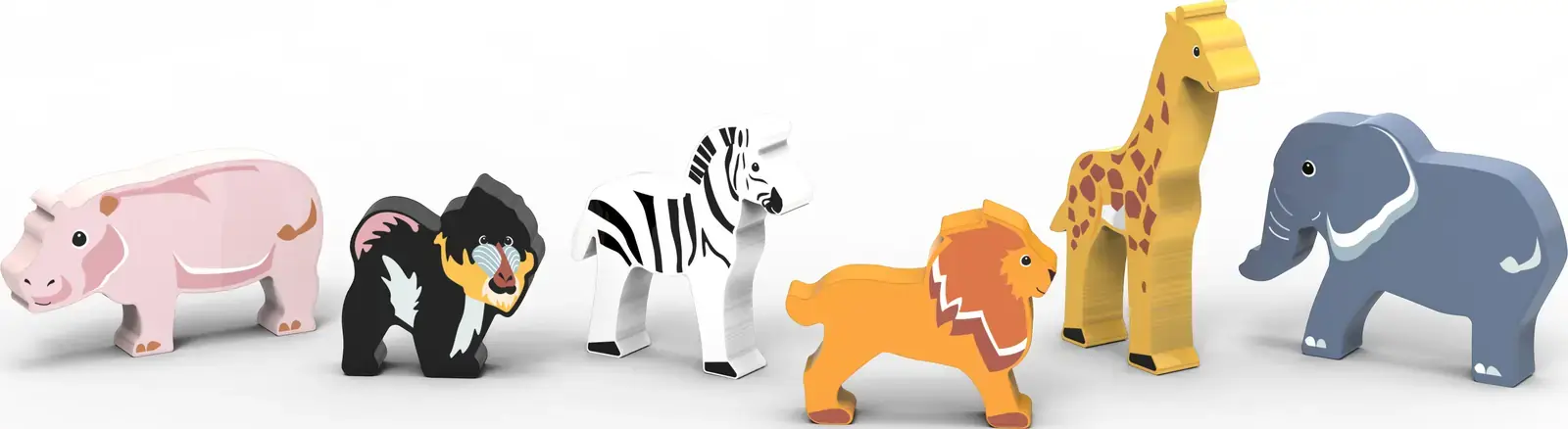 Dřevěná zvířátka Speedy Monkey - Afrika uni