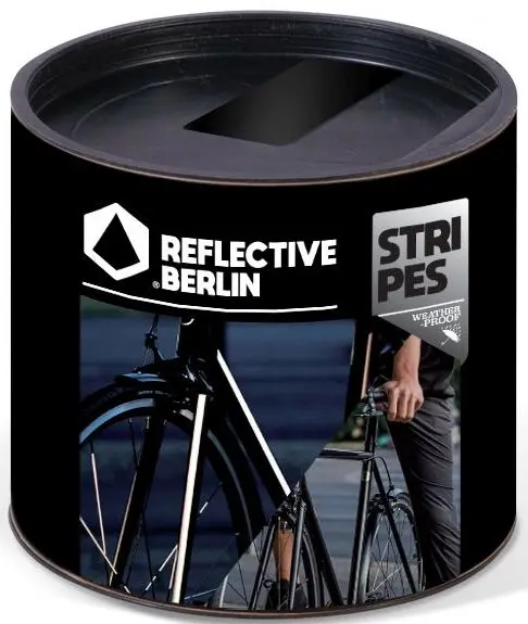 Reflexní nálepky Reflective Berlin Reflective Stripes - black uni