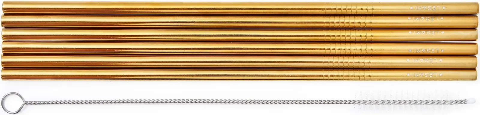 Nerezová brčka Legami Stailess Steel Straws - Standard Size - Gold uni