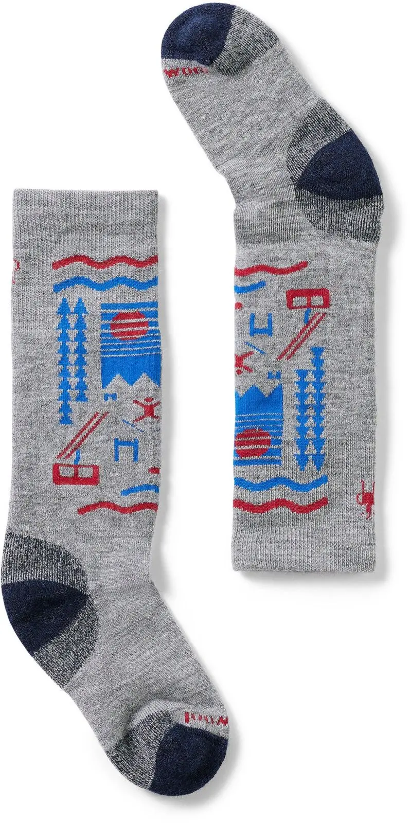 Dětské lyžařské ponožky Smartwool Kids' Wintersport Full Cushion Ski Day O Snow - light gray 26-28