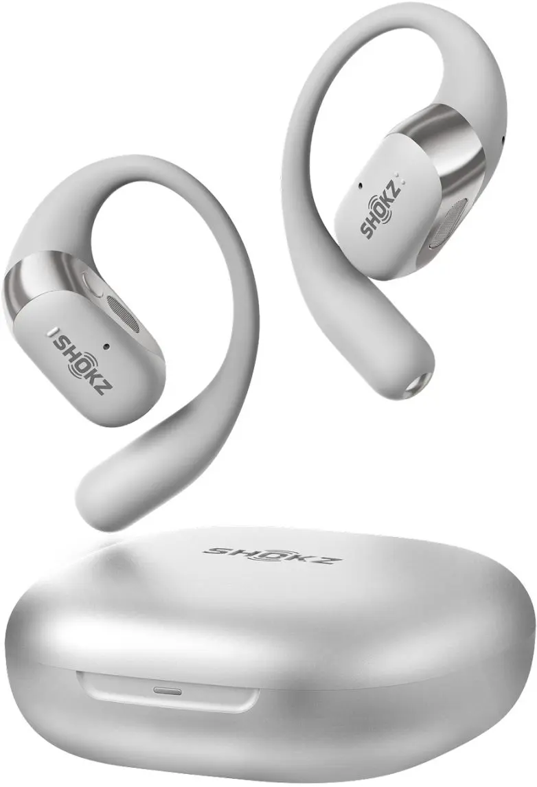 Bezdrátová sluchátka Shokz OpenFit 2+ - stříbrná uni