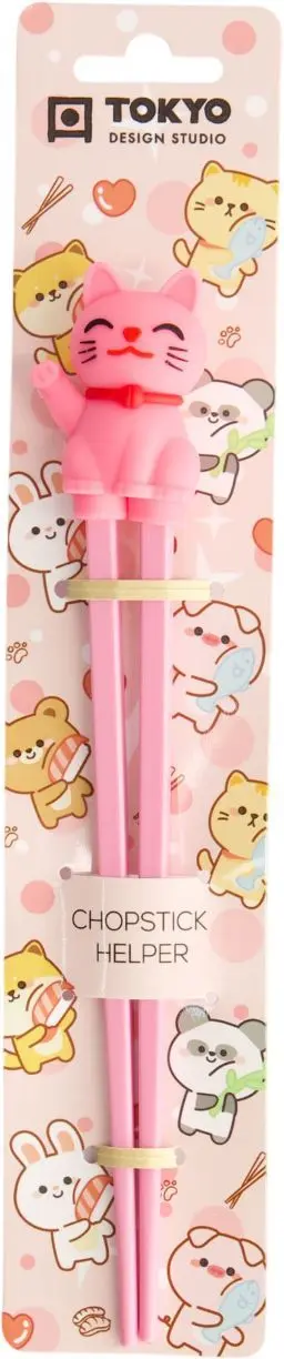 Dětské hůlky Tokyo Design Studio - 22 cm Lucky Cat Pink uni