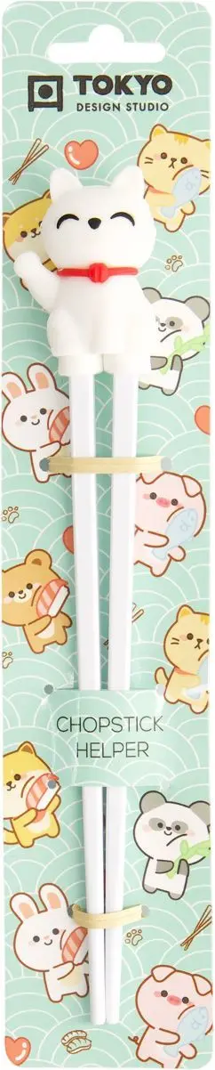 Dětské hůlky Tokyo Design Studio - 22 cm Lucky Cat White uni