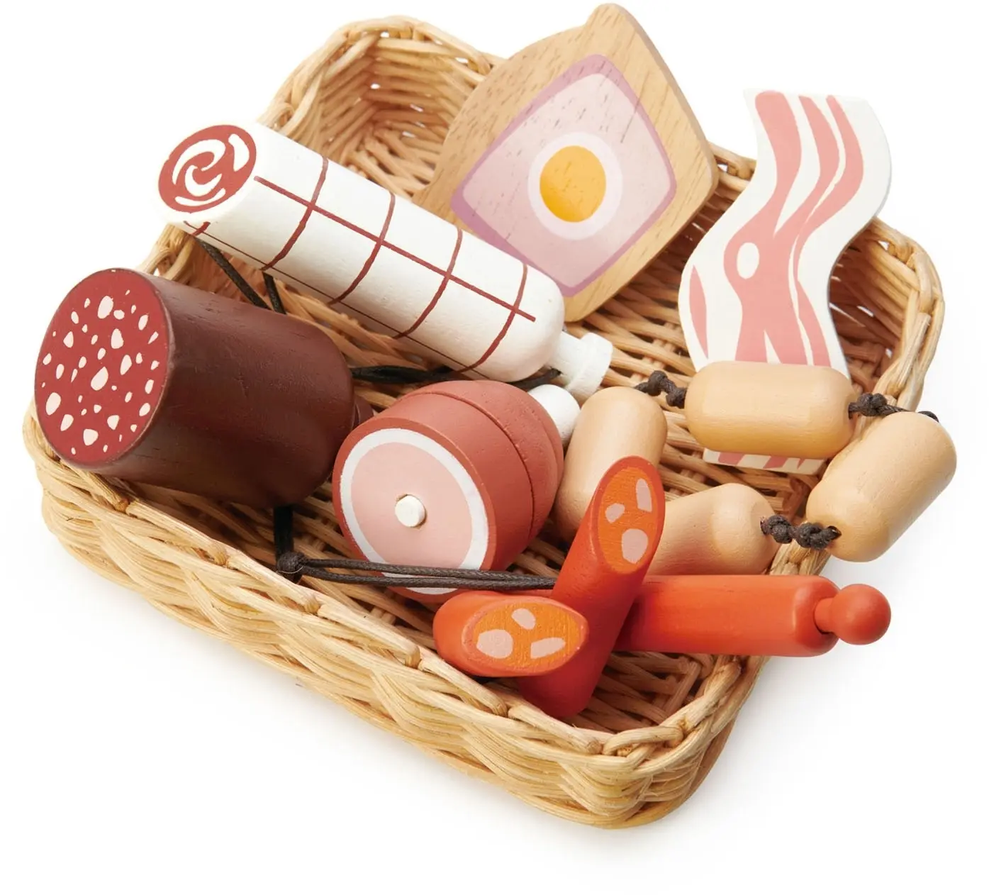 Dřevěná sada uzenin potravin Tender Leaf Charcuterie Basket uni