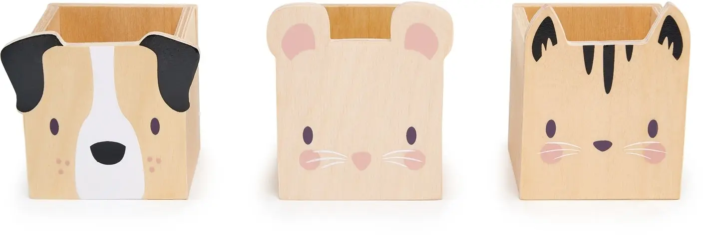 Dřevěné kelímky na psací potřeby Tender Leaf Pet Pencil Holders uni