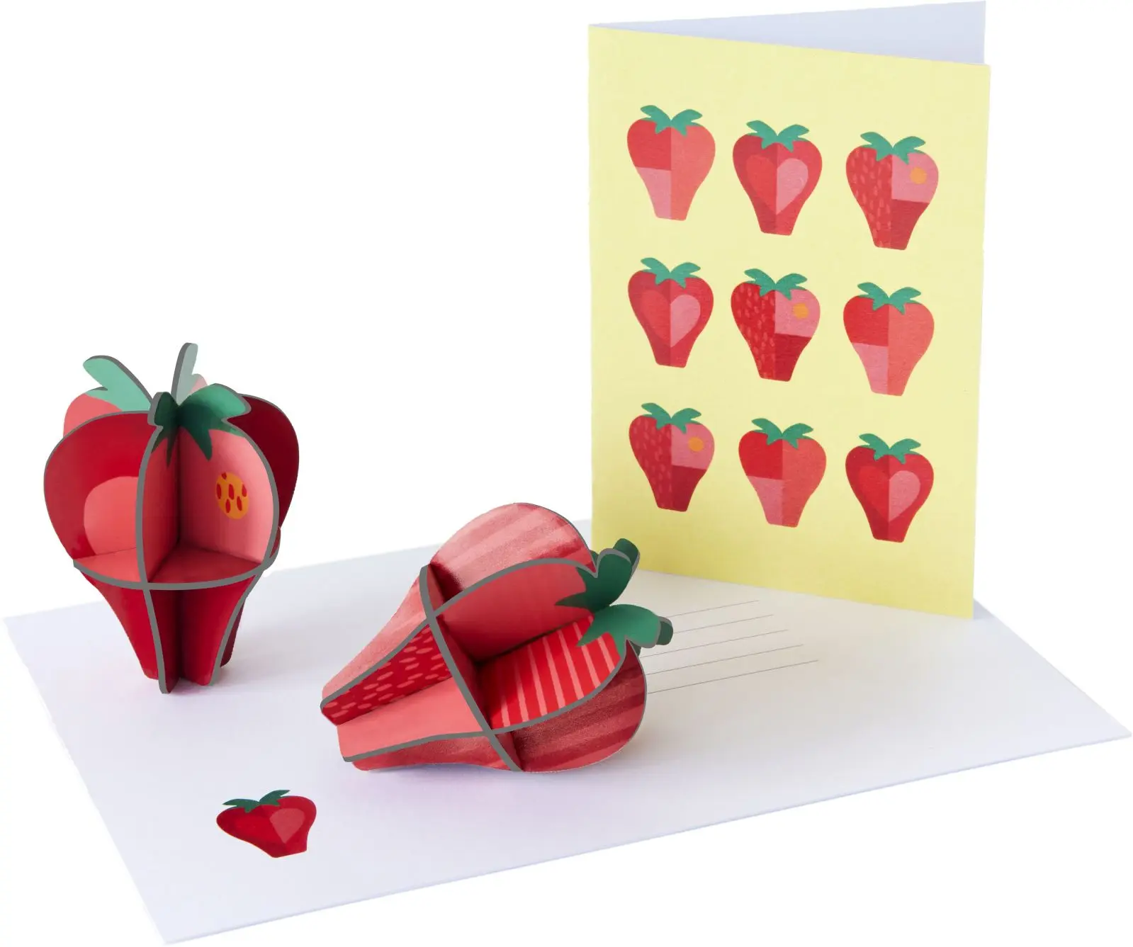 Přání Studio Roof + 3D Strawberries / Jahody uni