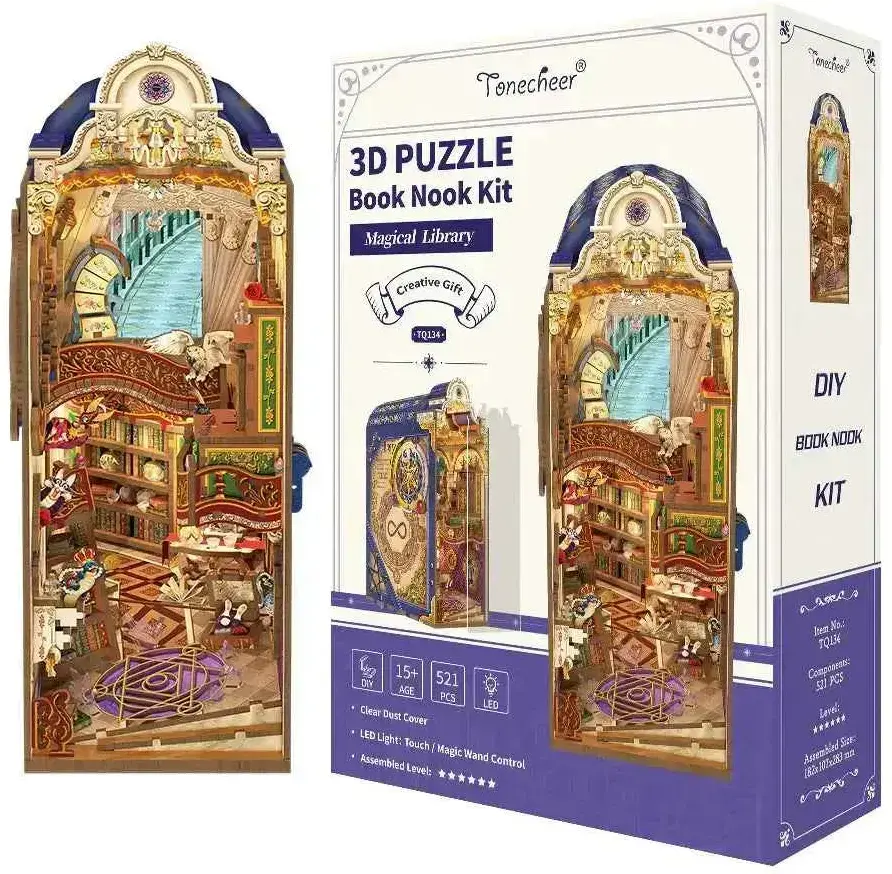 DIY Book Nook Kit 3D Model Tonecheer - Magical Library uni