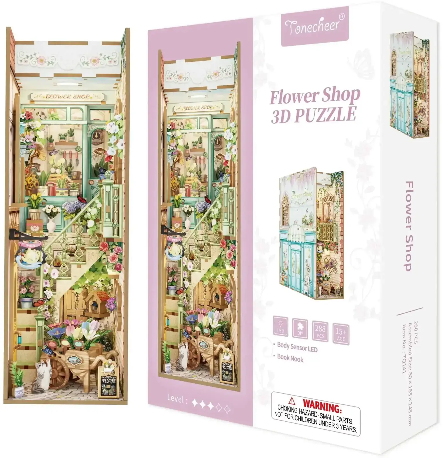 DIY Book Nook Kit 3D Model Tonecheer - Flower Shop uni