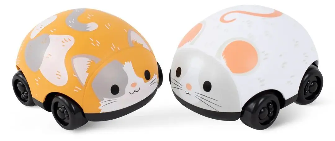 Senzorická hračka Tiger Tribe Pull-backs - Cat and Mouse uni