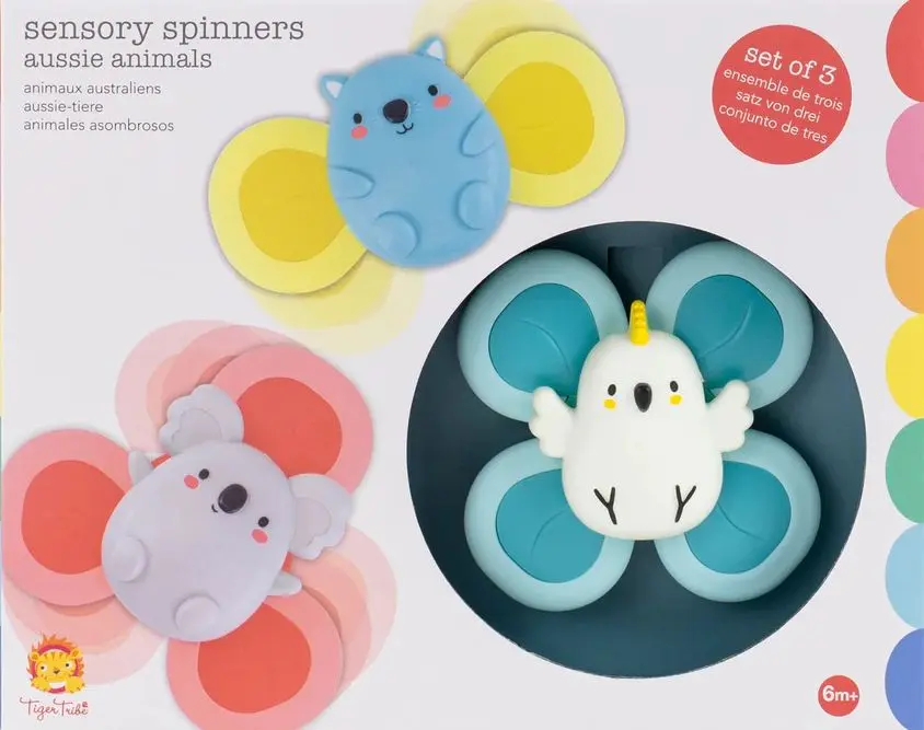 Senzorické spinery Tiger Tribe Sensory Spinners - Aussie Animals uni