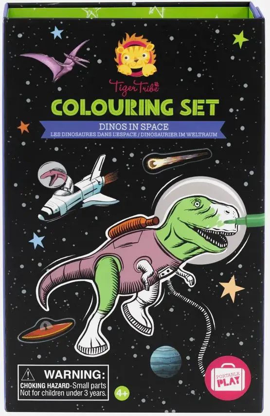 Kreativní sada Tiger Tribe Colouring Set - Dinos In Space uni