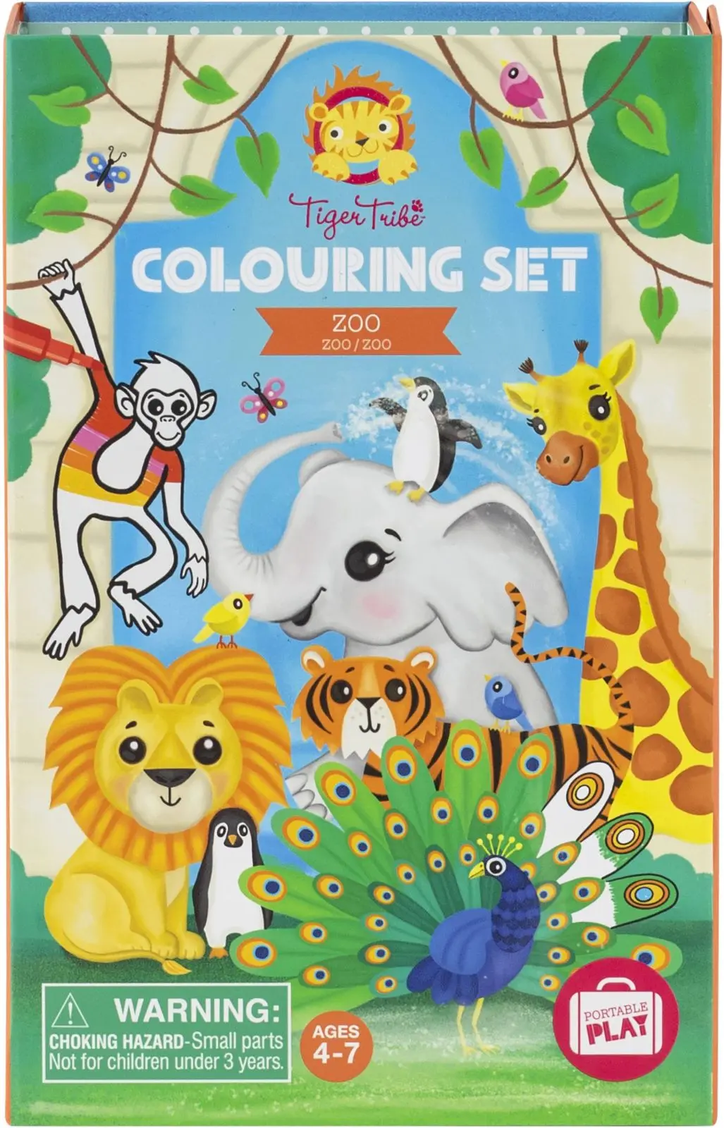Omalovánky Tiger Tribe Colouring Set - Zoo uni
