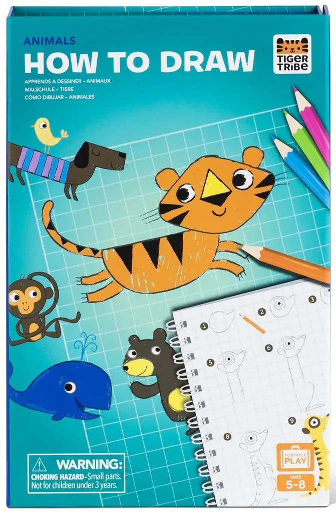 Kreativní sada Tiger Tribe How to Draw - Animals uni