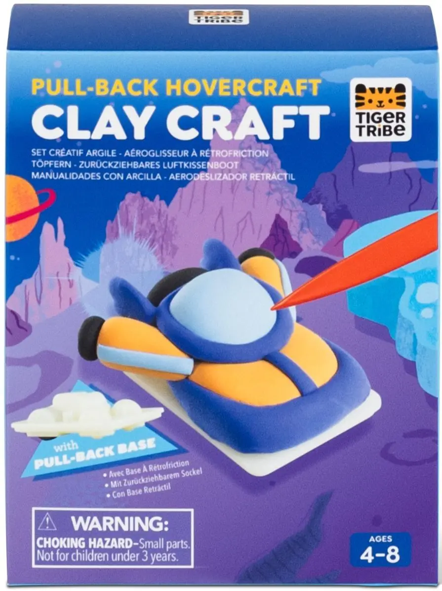 Kreativní sada Tiger Tribe Clay Craft - Pull Back - Hovercraft uni