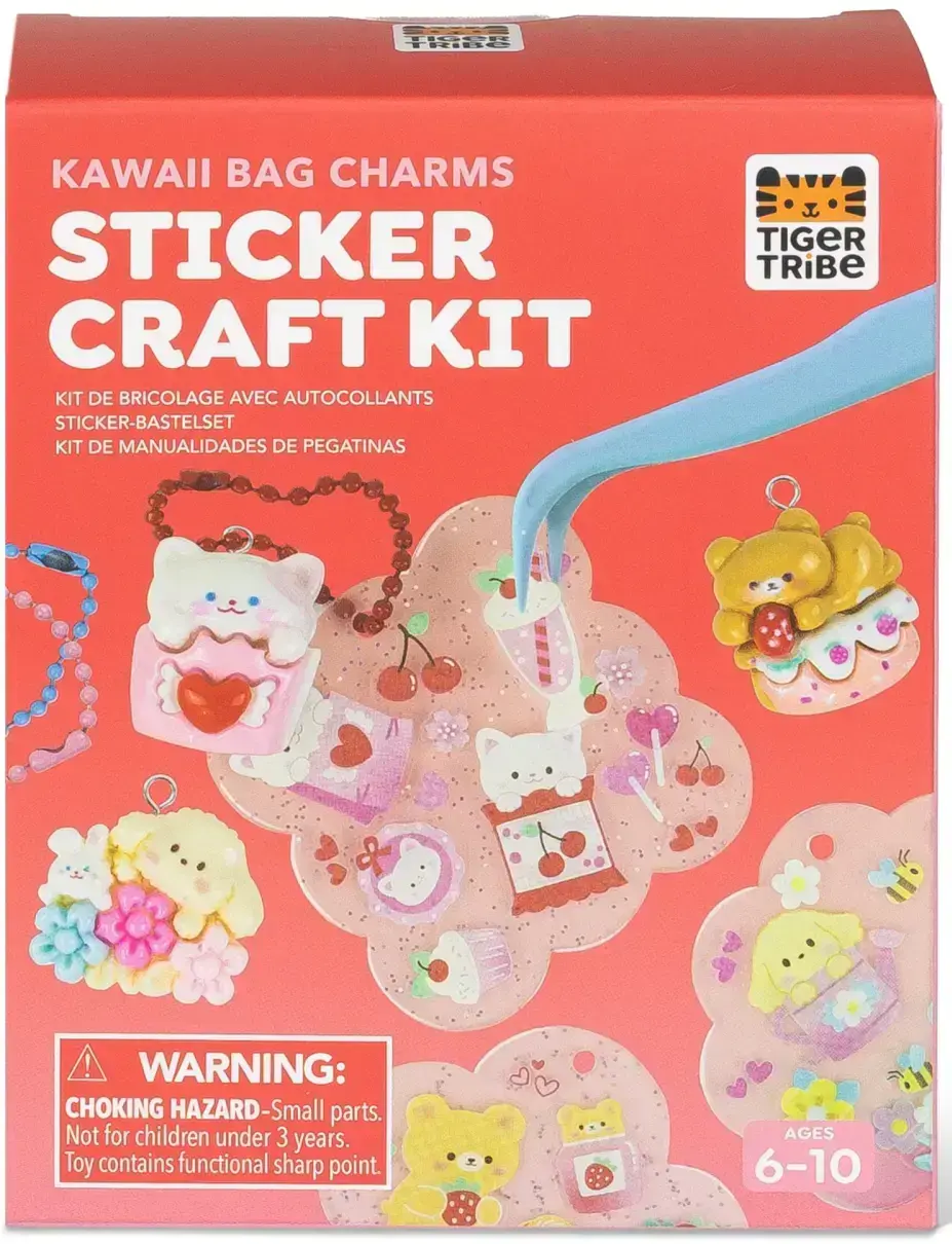 Kreativní sada Tiger Tribe Sticker Craft Kit - Kawaii Bag Charms uni