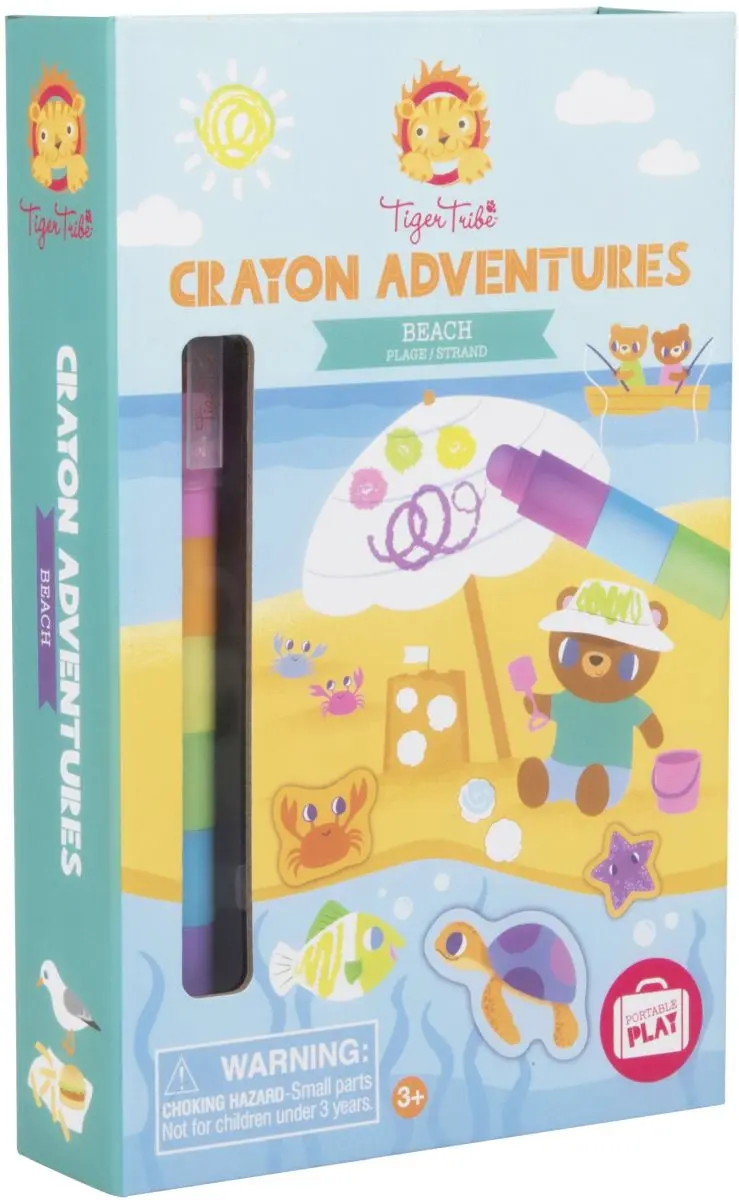 Dobrodružné listy s aktivitami Tiger Tribe Crayon Adventures - Beach uni